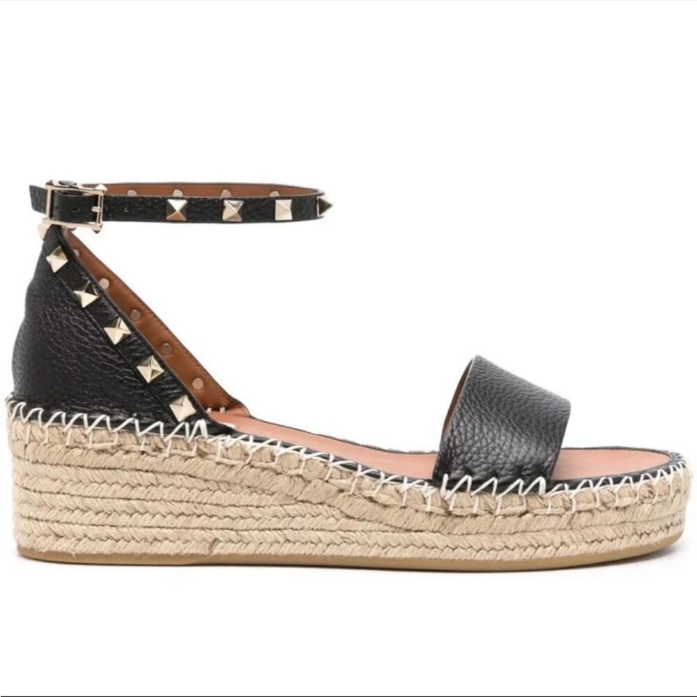 VALENTINO GARAVABI Rockstud 55 espadrilles sandals wedges
